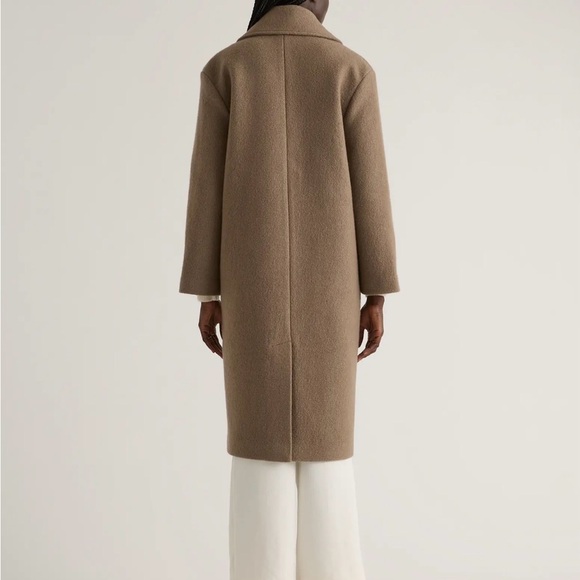 Quince 100% Merino Wool Shawl Collar Long Coat XS NWOT Heather Elm - Picture 8 of 14